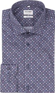 Olymp Level 5 Shirt Print Blue