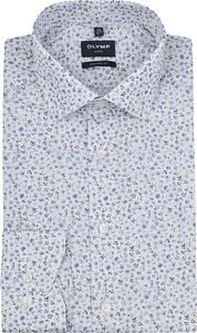 Olymp Luxor Shirt Flower Blue