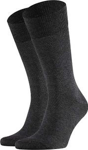 Falke Happy Socks 2 Pair Dark Grey Melange