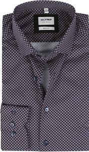 Olymp Level Five Shirt Print Dark Blue
