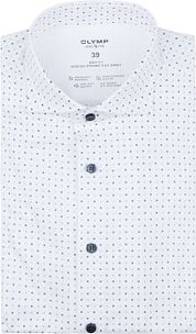 Olymp Level 5 Shirt Stretch Print White