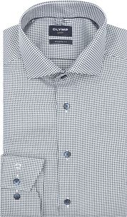 Olymp Luxor Shirt Print Structura Green