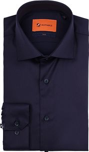Suitable Shirt Navy Twill Aubergine