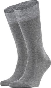 Falke Happy Socks 2 Pair Grey Melange