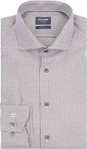 Olymp Luxor Shirt Print Structura Brown