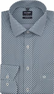 Olymp Luxor Shirt Floral Print Green