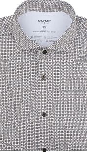 Olymp Level 5 Shirt Print Beige