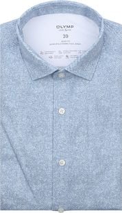 OLYMP Shirt Level 5 24/Seven Herringbone Blue