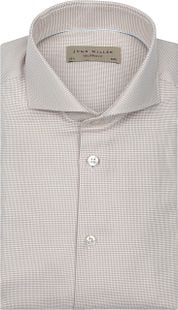John Miller Shirt Small Check Beige
