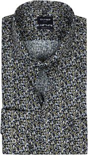 OLYMP Luxor MF Shirt Floral Print Dark Blue