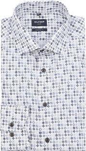Olymp Luxor Shirt Print White Beige