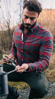 NZA Shirt Leon Flanel Anthracite