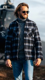 NZA Overshirt Alex Wool Mix Navy