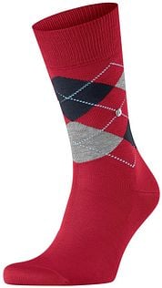 Burlington Manchester Socks Checkered Red 8048