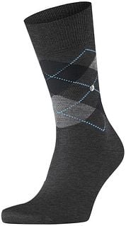Burlington Manchester Socks Checkered Anthracite 3095
