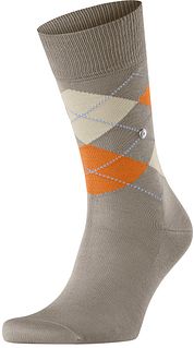 Burlington Manchester Socks Checkered Grey 4180