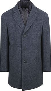 Suitable Coat Wool Twill Dark Blue