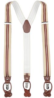 Suitable Luxe Suspenders Stripe Beige