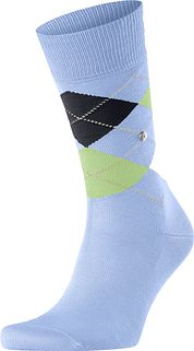 Burlington Manchester Socks Checkered Blue 6258