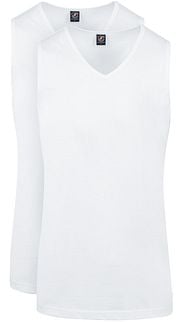 Suitable Viless T-Shirt Sleeveless White 2-Pack