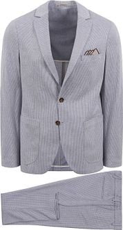 Suitable Suit Flex Pied De Poule Blue