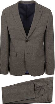 Suitable Strato Pied De Poule Suit Wool Ember Gold