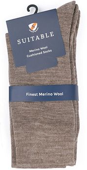 Suitable Merino Socks Taupe 6-Pack