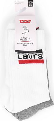 Levi's 2-Pack Sportswear Socks Grey White