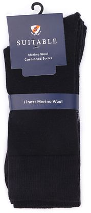 Suitable Merino Socks Navy 2-Pack