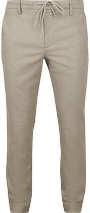 Alberto Trousers Jump Flannel Herringbone Beige