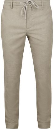 Alberto Trousers Jump Flannel Herringbone Beige