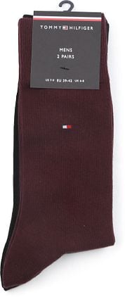 Tommy Hilfiger Classic 2-Pair Socks Burgundy Black
