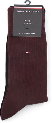 Tommy Hilfiger Classic 2-Pair Socks Burgundy Black
