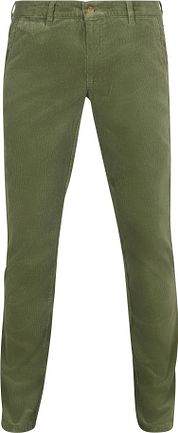 Suitable Chino Plato Corduroy Green