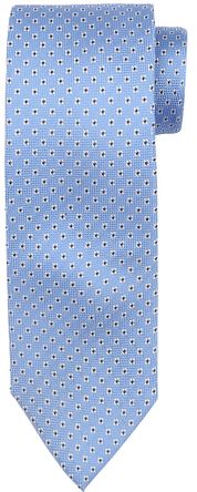 Suitable Tie Silk Stripe Flowers Blue 