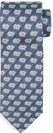 Suitable Tie Silk Paisley Navy