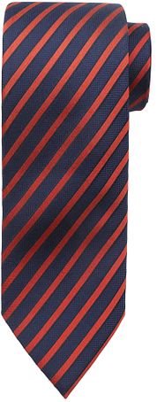 Silk Tie Navy Red Stripe F82-1