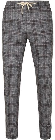 Suitable Chino Checkered Dark Gray 
