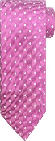 Suitable Silk Tie Dots Magenta 