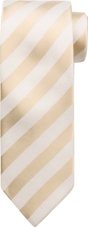 Suitable Tie Silk Stripe Beige