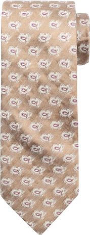 Suitable Tie Silk Paisley Beige