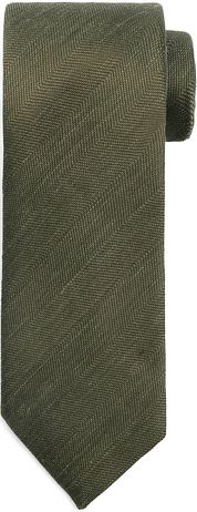 Suitable Linen Silk Tie Green