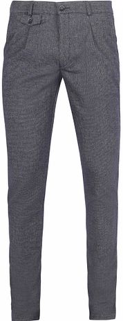 Suitable Chino Pico Pleat Navy