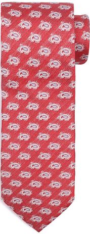 Suitable Tie Silk Paisley Red