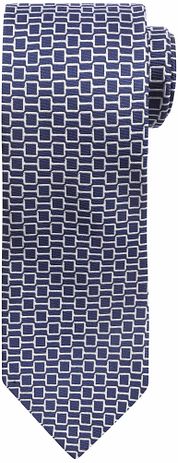 Suitable Tie Silk Print Dark Blue