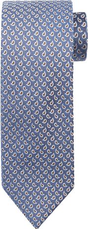 Suitable Tie Silk Paisley Navy