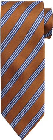 Suitable Tie Silk Stripes Brown