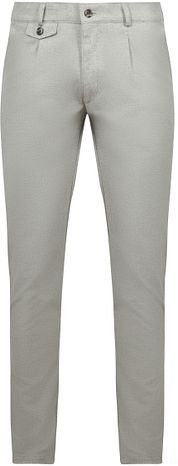 Suitable Chino Pico Pleat Flannel Light Grey
