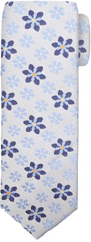 Suitable Tie Silk Floral Blue