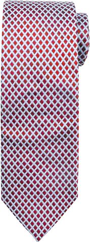 Suitable Tie Silk Checks Red